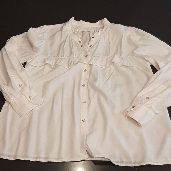 Dear John White Blouse with Pearl Buttons - Picture 6 of 10